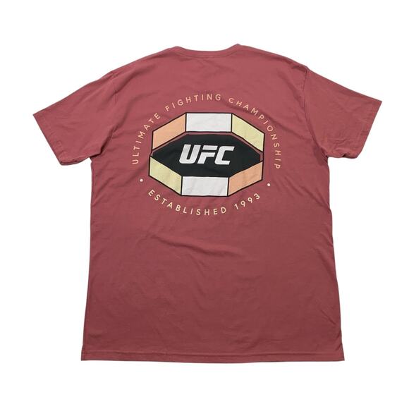 UFC Shirt Mens XL Extra Large Mauve Octagon Ultimate Fighting Championship Tee - Picture 1 of 7